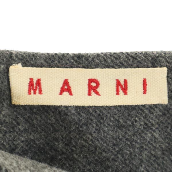 MARNI マルニ イタリア製 ウールブレンド ミニスカート 40 グレー レディース