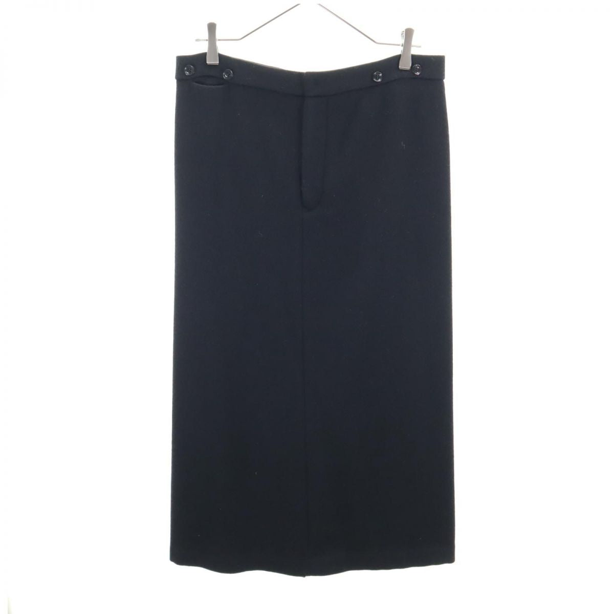 Y's ワイズ 日本製 ロング丈 ウール スカート 2 ブラック系 レディース