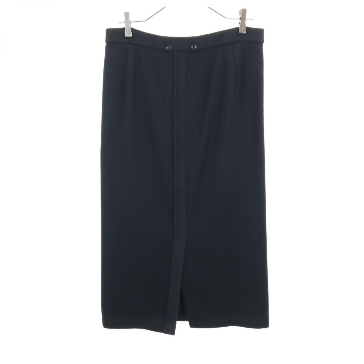 Y's ワイズ 日本製 ロング丈 ウール スカート 2 ブラック系 レディース