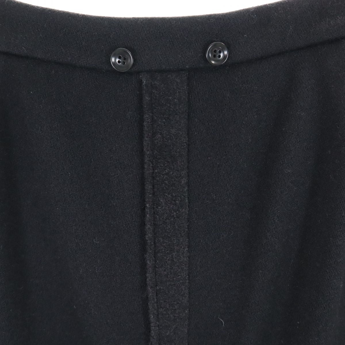 Y's ワイズ 日本製 ロング丈 ウール スカート 2 ブラック系 レディース