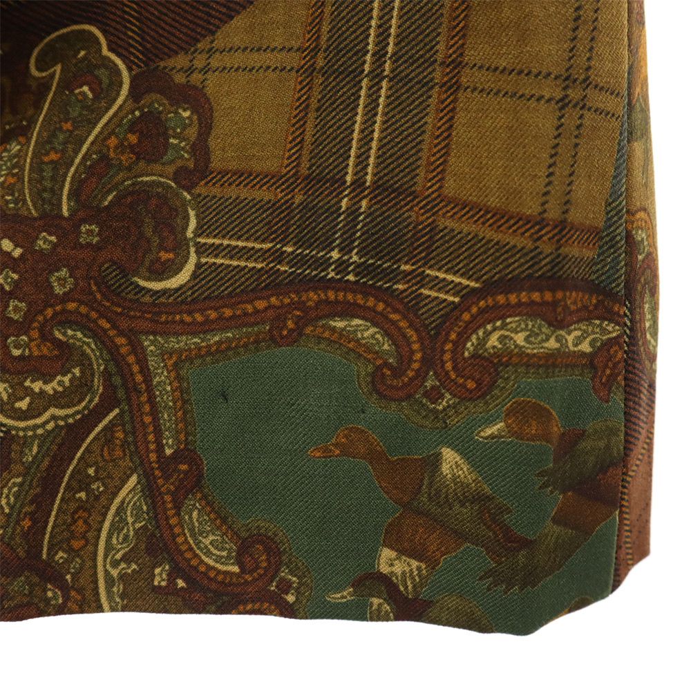 Burberrys バーバリーズ 90s オールド 総柄 ミディスカート 11AR ブラウン系 レディース