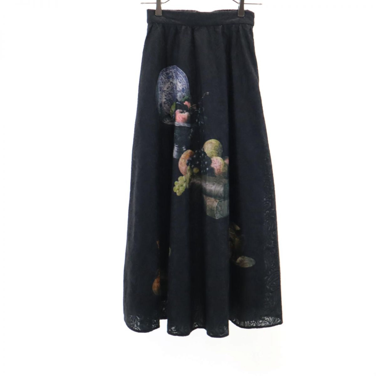 アメリ ロング丈 フレアスカート S 黒系 AMERI UNDRESSED レディース