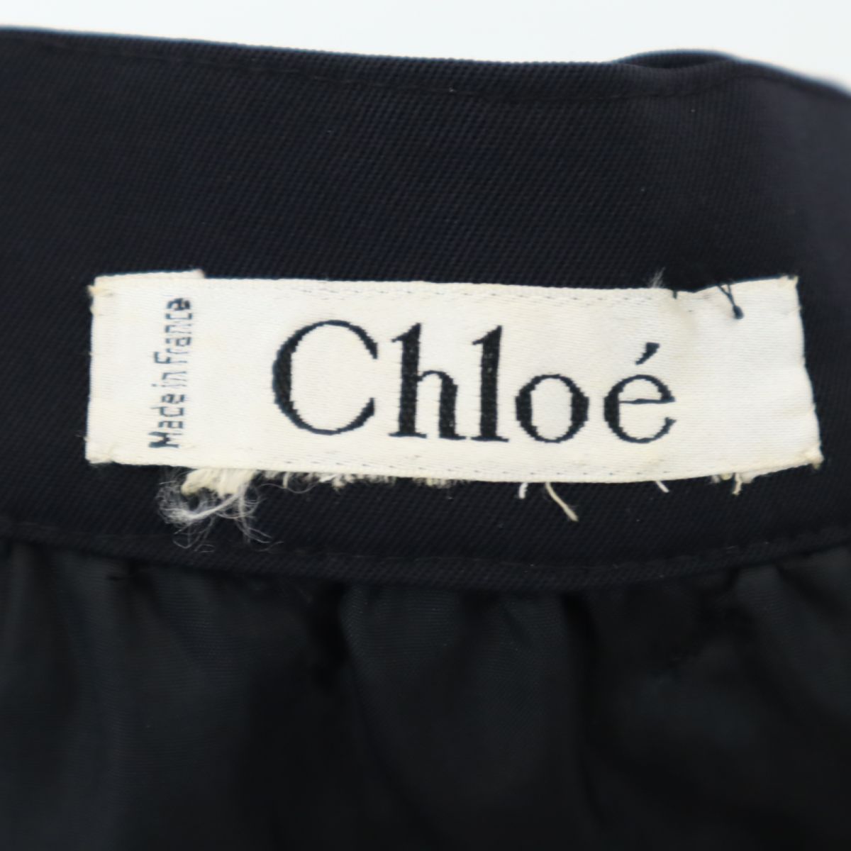 Chloe クロエ フランス製 ロング丈 ラップスカート ブラック系 レディース