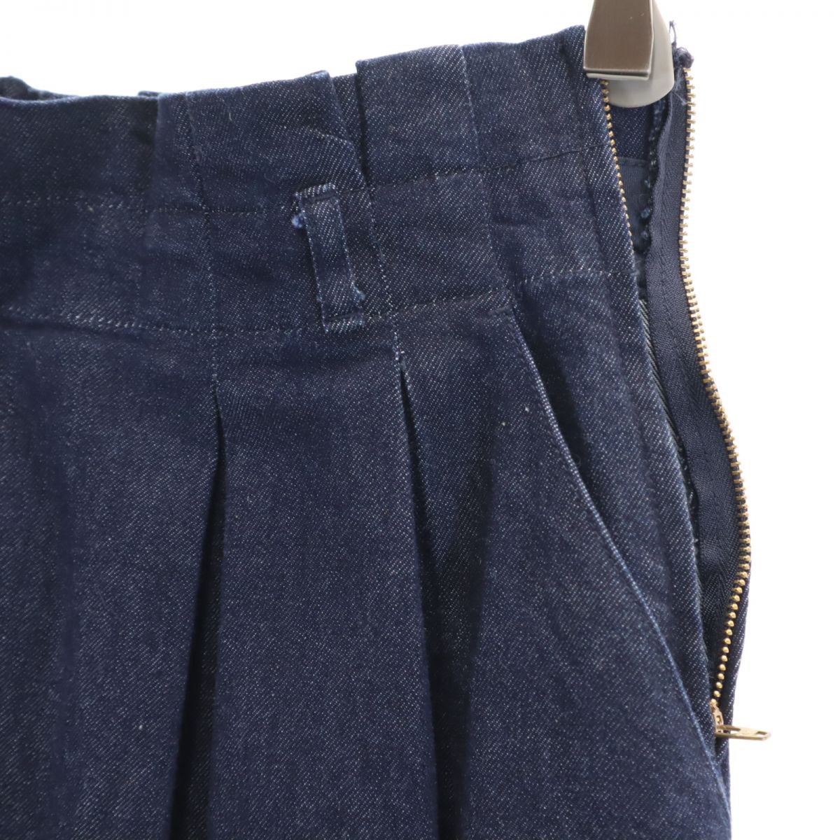 BLUE LABEL CRESTBRIDGE ブルーレーベルクレストブリッジ 三陽商会 ミディ丈 デニムスカート 40 ネイビー レディース