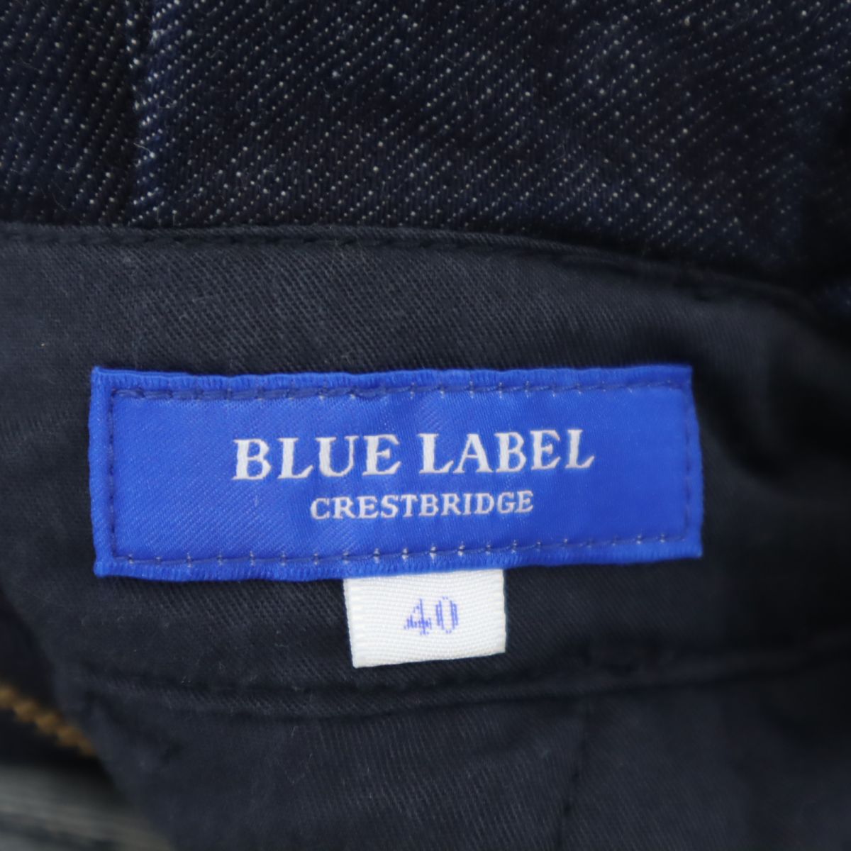 BLUE LABEL CRESTBRIDGE ブルーレーベルクレストブリッジ 三陽商会 ミディ丈 デニムスカート 40 ネイビー レディース
