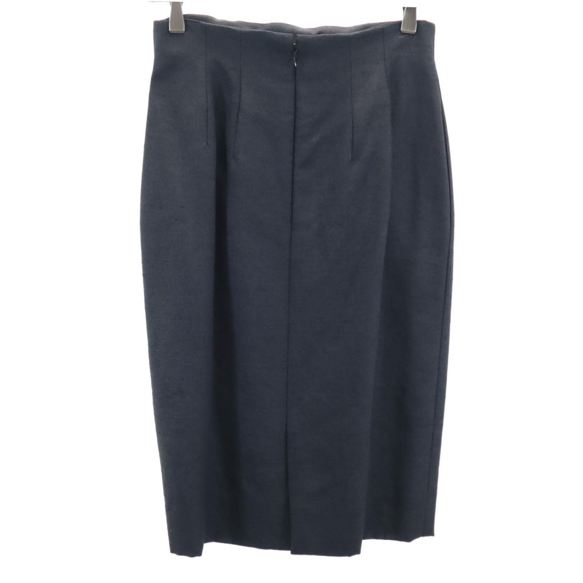 Christian Dior クリスチャンディオール シルク100% ミディ丈 タイトスカート 9 ブラック系 レディース