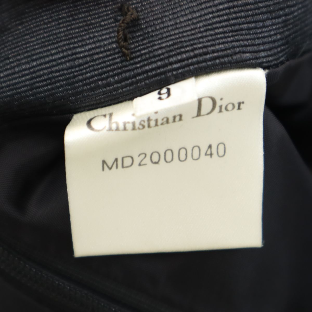 Christian Dior クリスチャンディオール シルク100% ミディ丈 タイトスカート 9 ブラック系 レディース