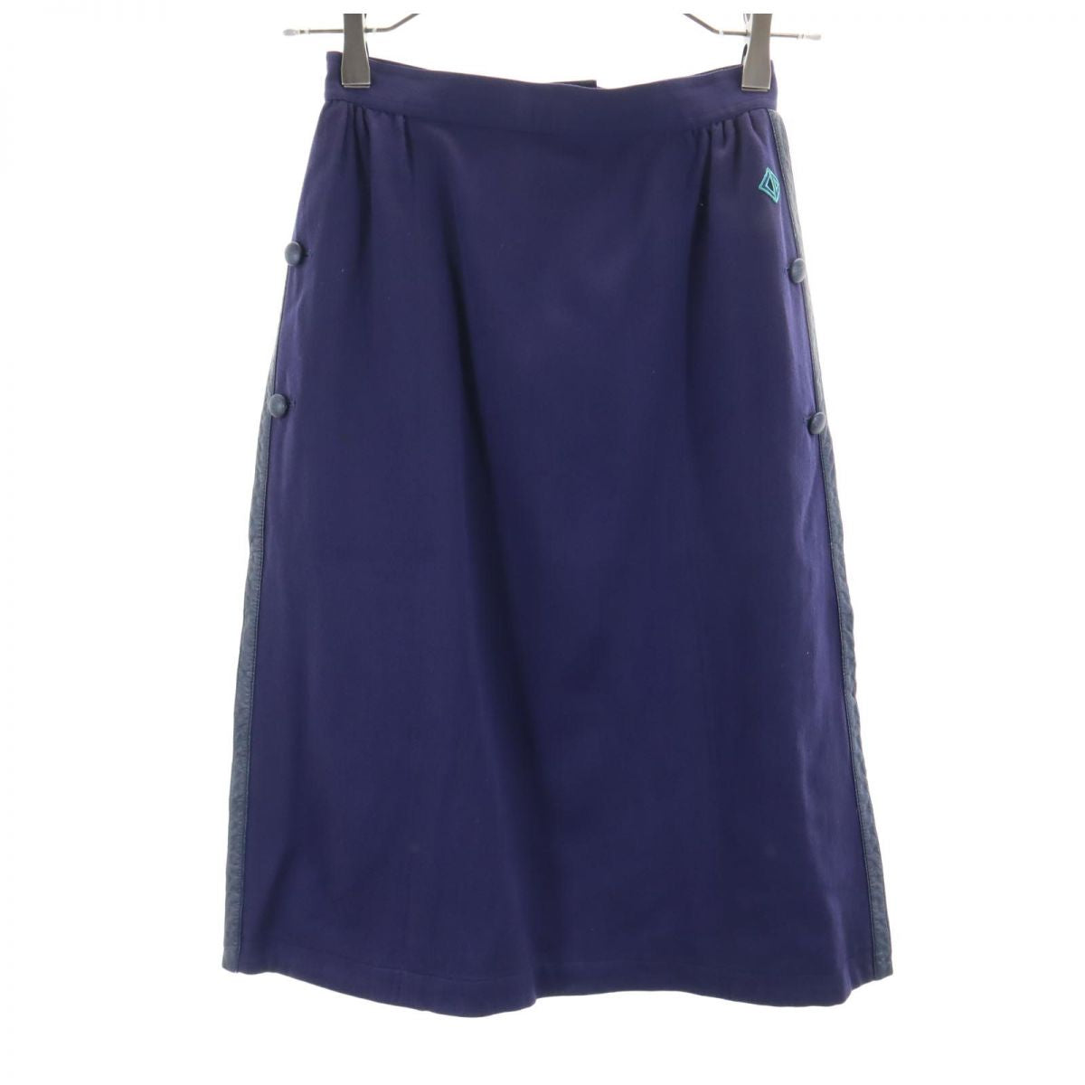 Christian Dior クリスチャンディオール 90s オールド ミディ丈 スポーツ スカート S ネイビー SPORTS 台形 レディース