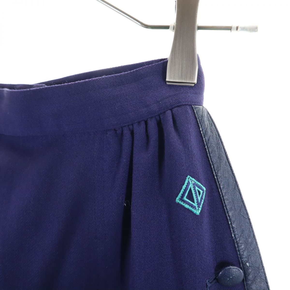 Christian Dior クリスチャンディオール 90s オールド ミディ丈 スポーツ スカート S ネイビー SPORTS 台形 レディース