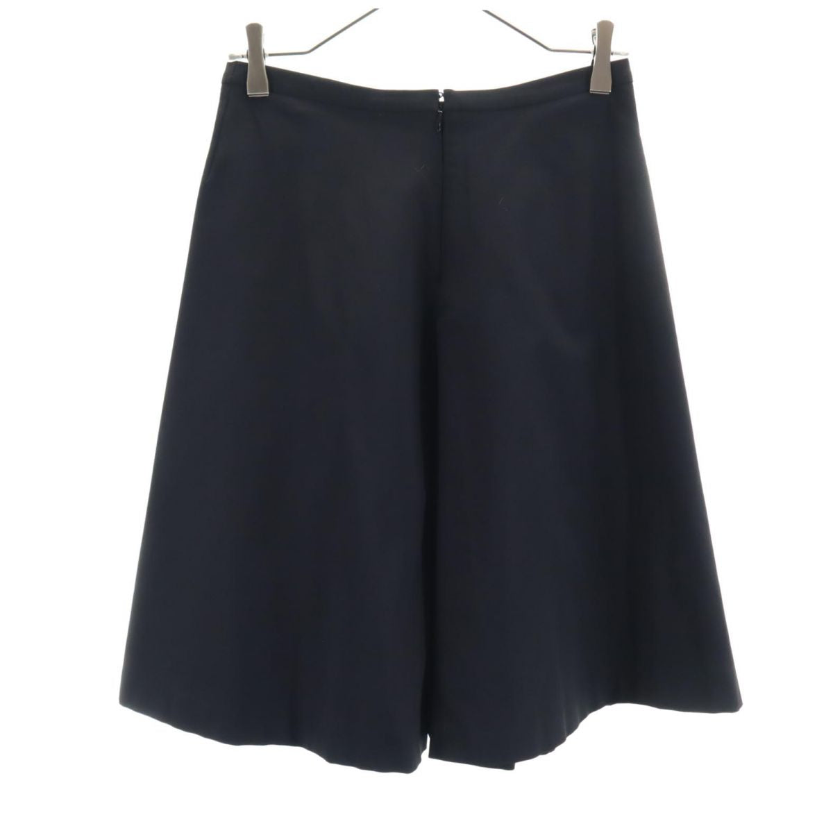 JIL SANDER ジルサンダー イタリア製 ミディ丈 タック スカート 32 黒系 レディース