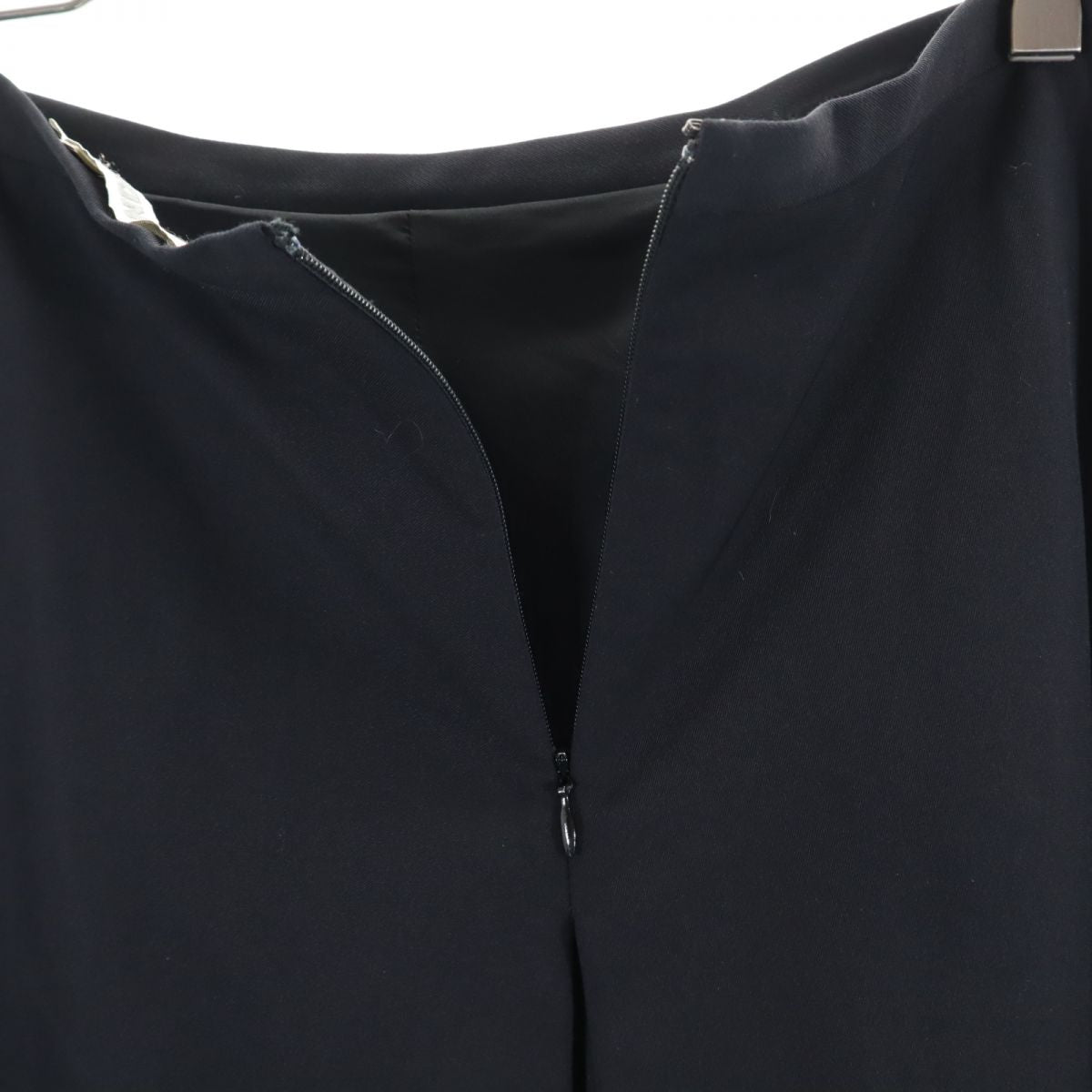JIL SANDER ジルサンダー イタリア製 ミディ丈 タック スカート 32 黒系 レディース