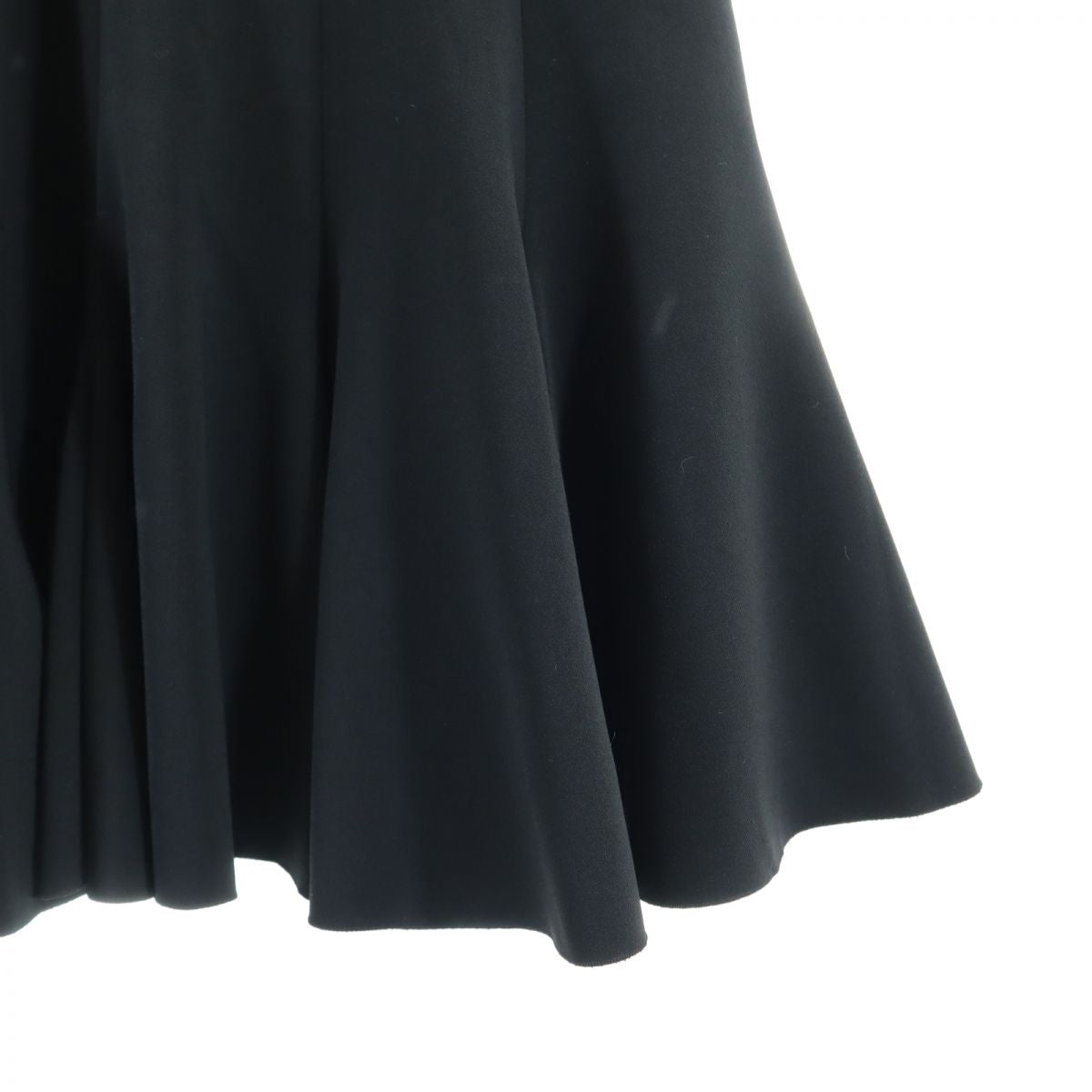 LANVIN ランバン 日本製 ミディ丈 フレアスカート 36 黒 レディース