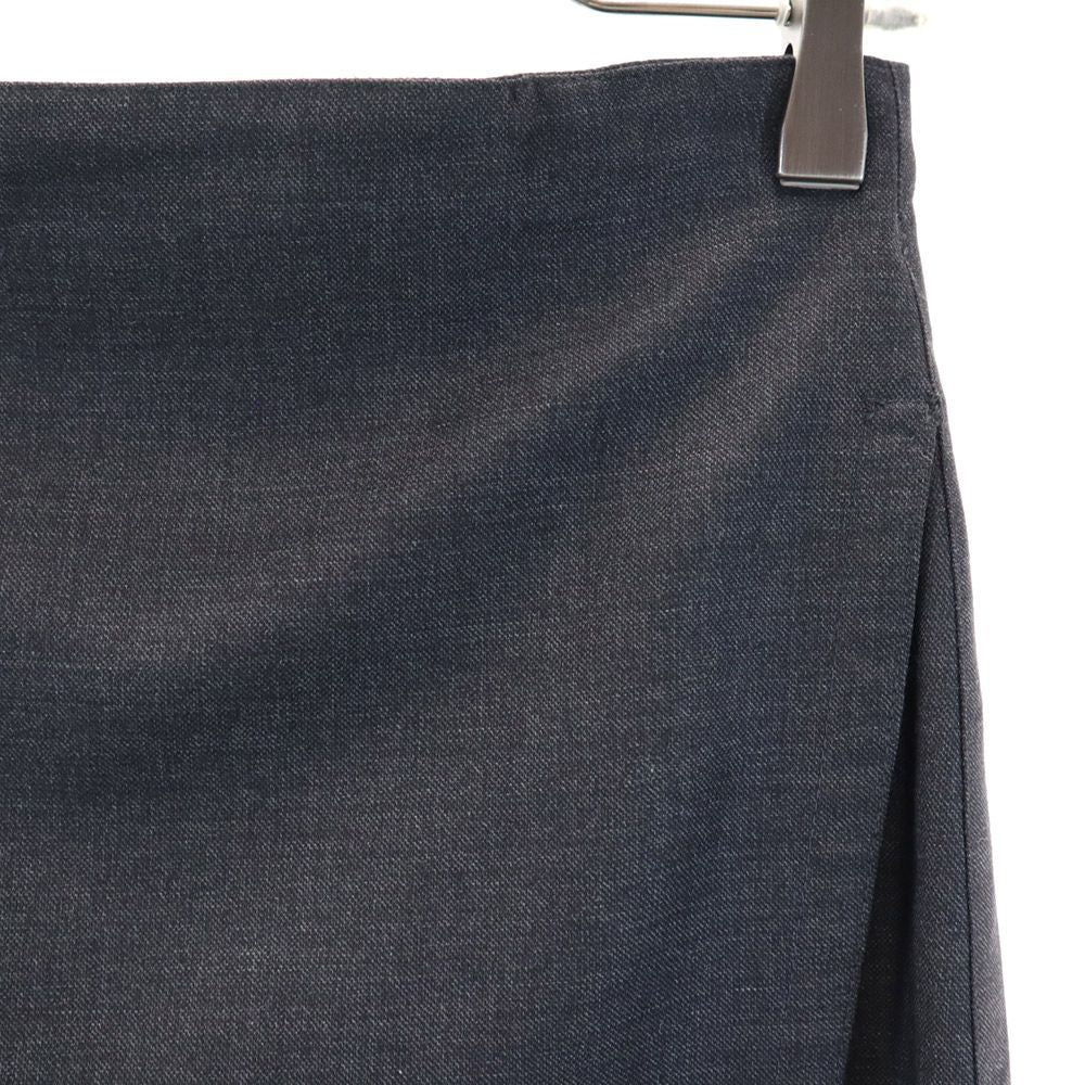 Gianni Versace ジャンニヴェルサーチ イタリア製 ミニ丈 ラップスカート 40 ブラック系 レディース