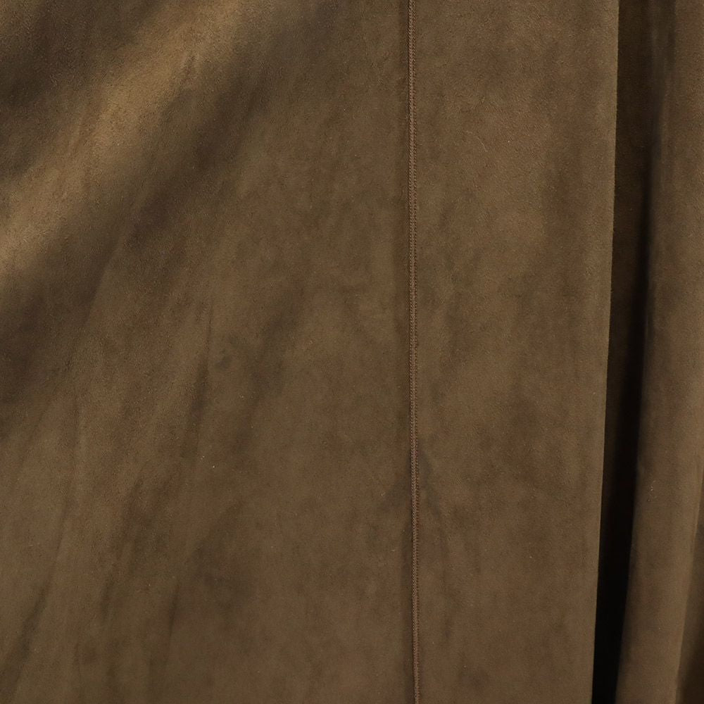 FOXEY フォクシー 日本製 ミニ丈 フェイクレザー フレアスカート 40 ブラウン BOUTIQUE レディース