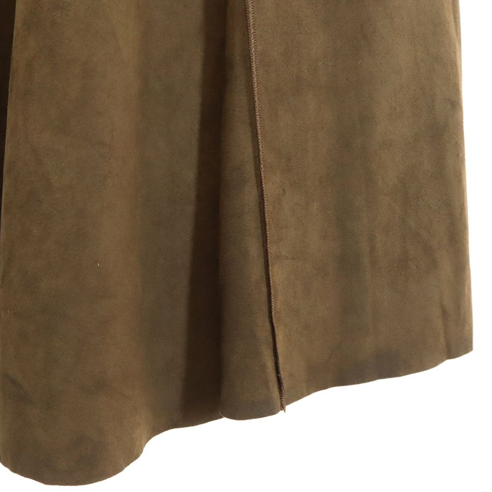 FOXEY フォクシー 日本製 ミニ丈 フェイクレザー フレアスカート 40 ブラウン BOUTIQUE レディース