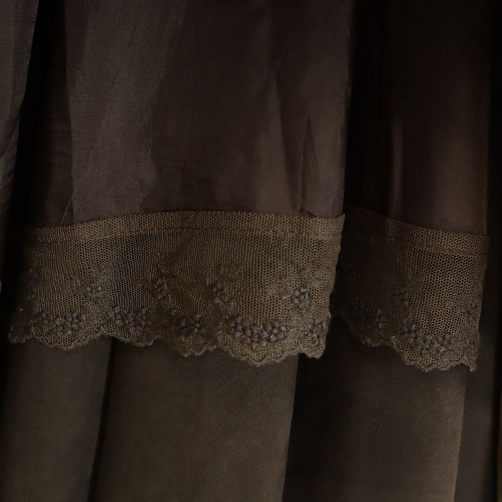 FOXEY フォクシー 日本製 ミニ丈 フェイクレザー フレアスカート 40 ブラウン BOUTIQUE レディース