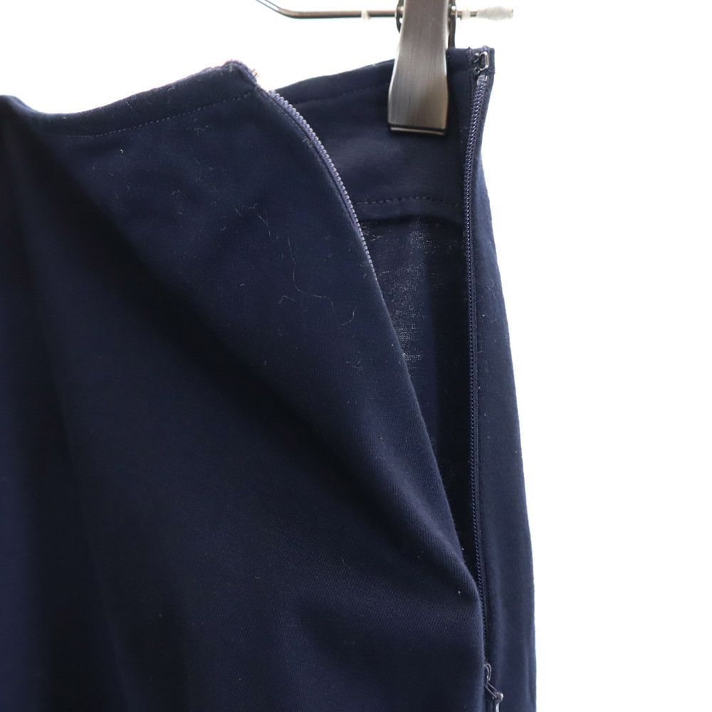 Yohji Yamamoto ヨウジヤマモト 日本製 ロング丈 シワ加工 フレアスカート 1 ネイビー レディース