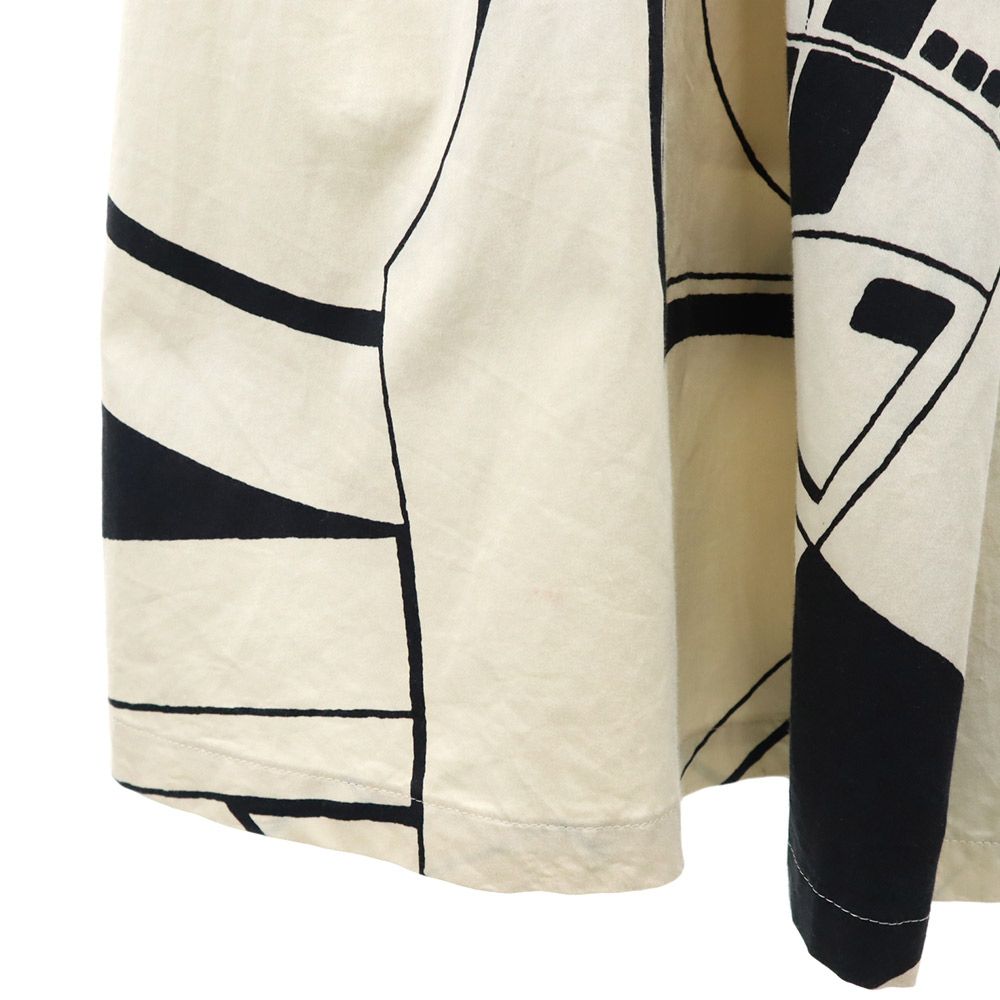 ハウスオブロータス 総柄 ロング丈 フレアスカート ホワイト系 HOUSE OF LOTUS サンプル品 レディース