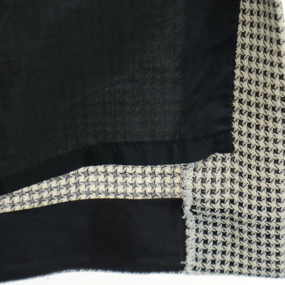 VALENTINO ヴァレンティノ イタリア製 ウール 総柄 ミディ丈 タイトスカート 42 生成り サイドスリット サイドジップ レディース