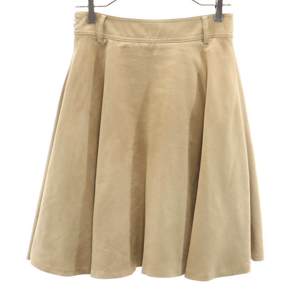 BLUE LABEL CRESTBRIDGE ブルーレーベルクレストブリッジ 三陽商会 ミディ丈 スウェード フレアスカート 38 ベージュ系 レディース