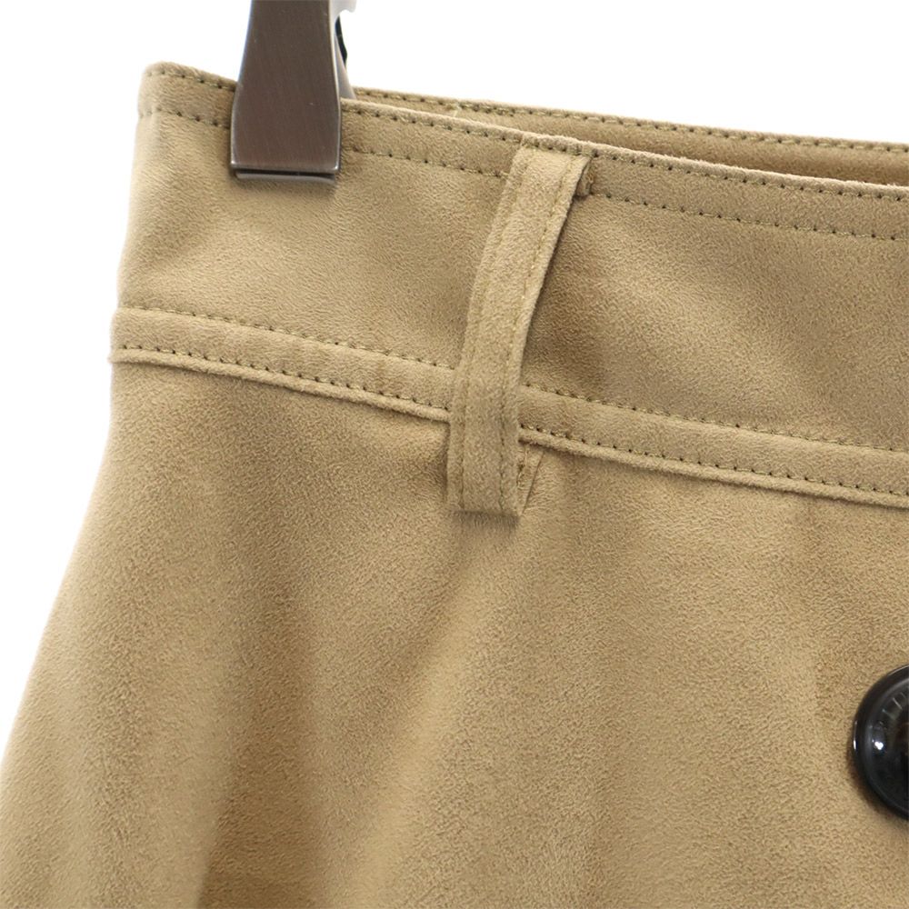 BLUE LABEL CRESTBRIDGE ブルーレーベルクレストブリッジ 三陽商会 ミディ丈 スウェード フレアスカート 38 ベージュ系 レディース