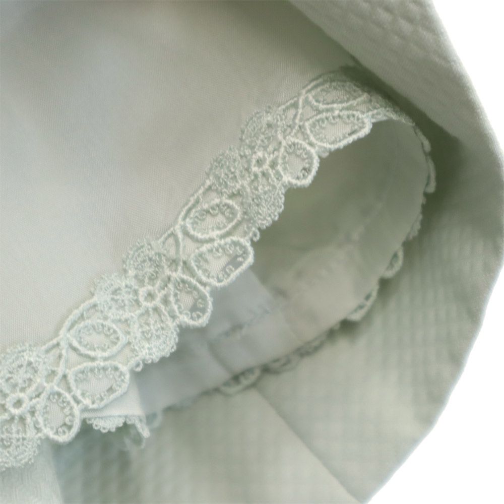 FOXEY フォクシー 日本製 ミディ丈 台形 スカート 38 緑系 レディース