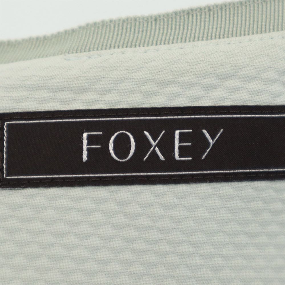 FOXEY フォクシー 日本製 ミディ丈 台形 スカート 38 緑系 レディース