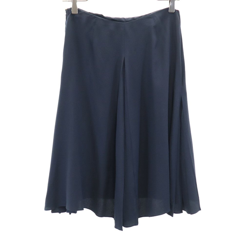 MARNI マルニ イタリア製 ミディ丈 フレアスカート 38 ネイビー レディース