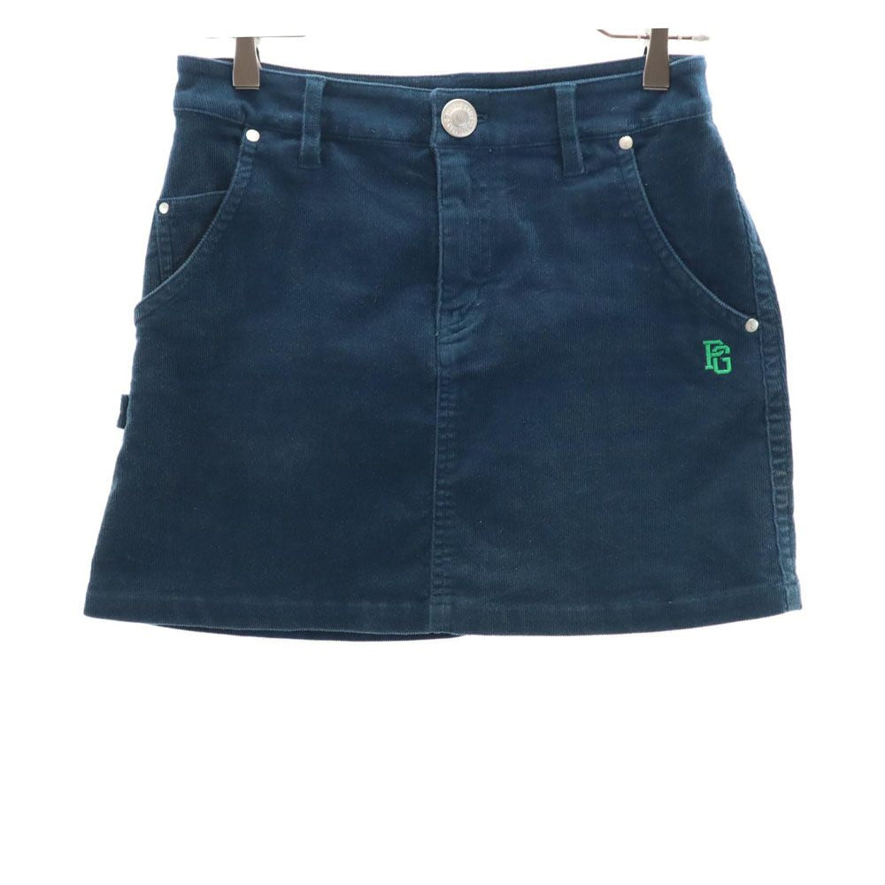 PEARLY GATES パーリーゲイツ ゴルフ コーデュロイ ミニスカート 0 ブルー系 レディース
