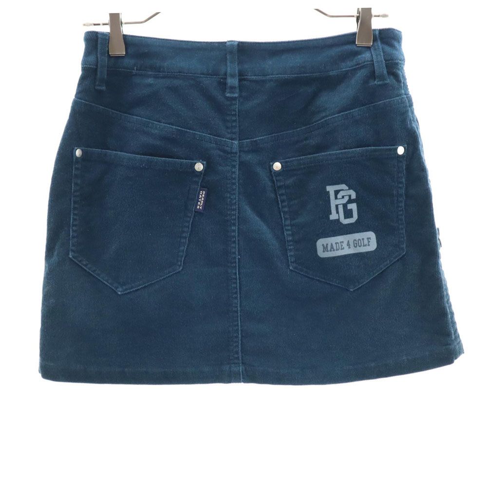 PEARLY GATES パーリーゲイツ ゴルフ コーデュロイ ミニスカート 0 ブルー系 レディース