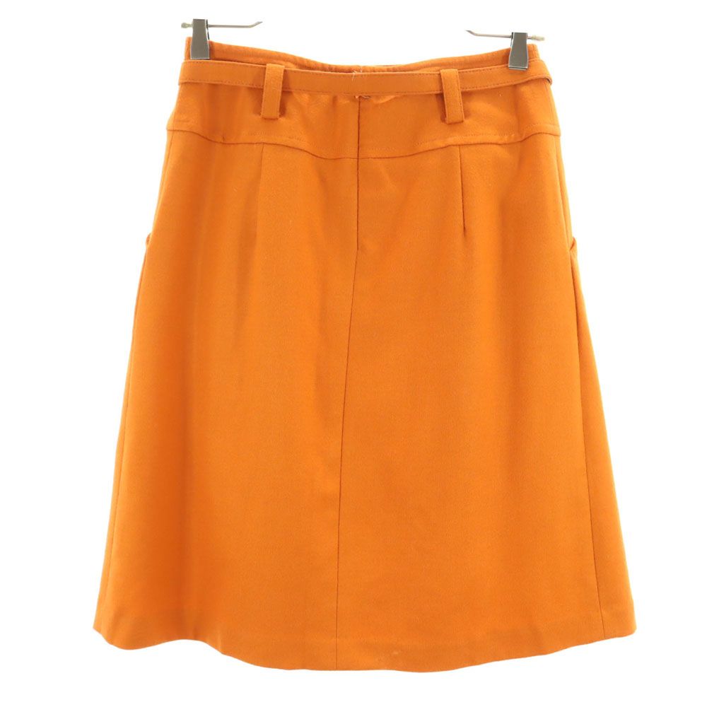 MICHAEL MICHAEL KORS マイケルマイケルコース 日本製 ウールブレンド ミディ丈 スカート 4 オレンジ レディース