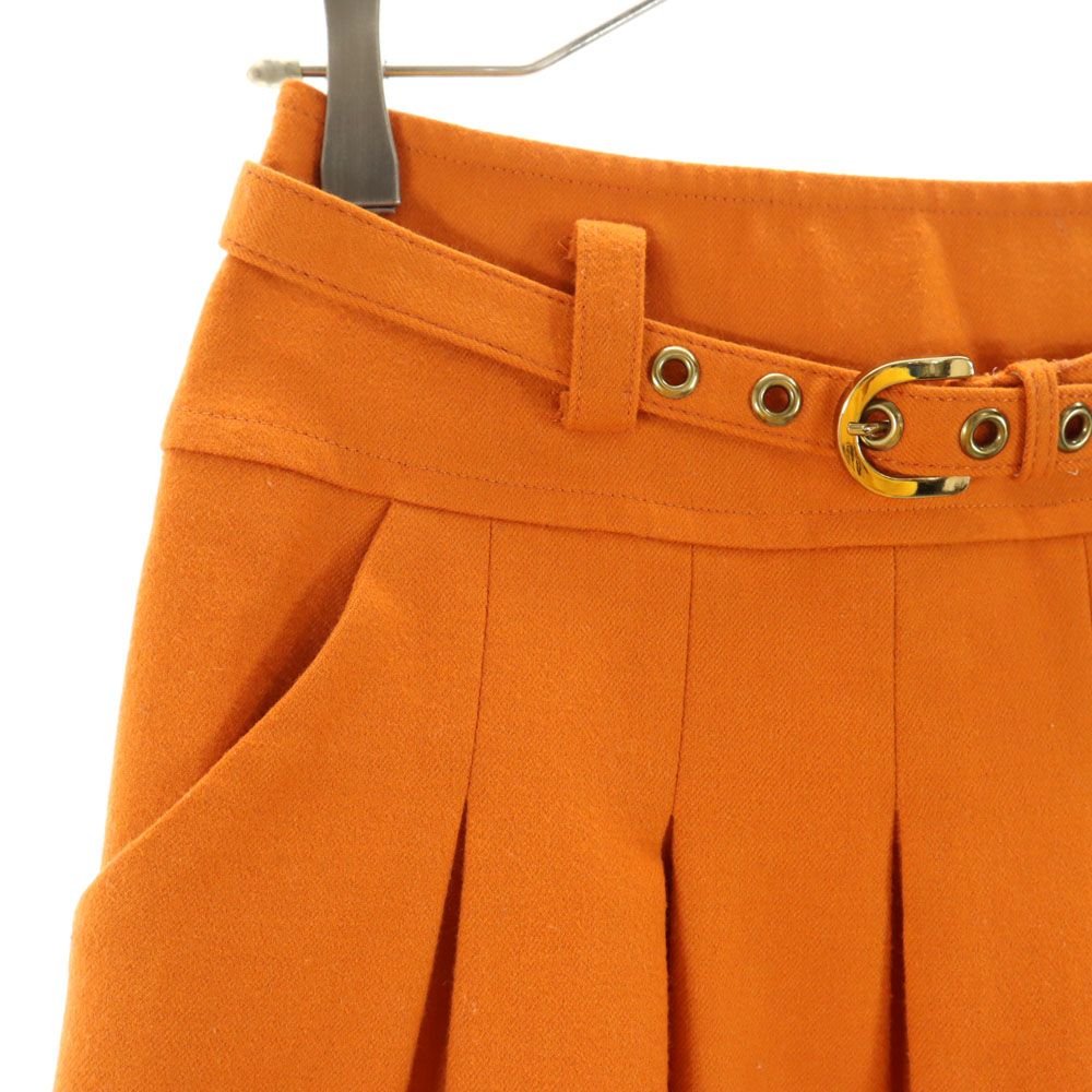 MICHAEL MICHAEL KORS マイケルマイケルコース 日本製 ウールブレンド ミディ丈 スカート 4 オレンジ レディース