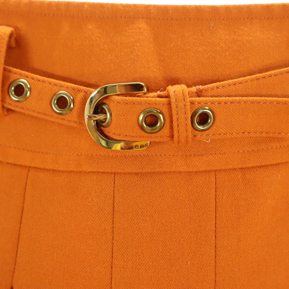 MICHAEL MICHAEL KORS マイケルマイケルコース 日本製 ウールブレンド ミディ丈 スカート 4 オレンジ レディース