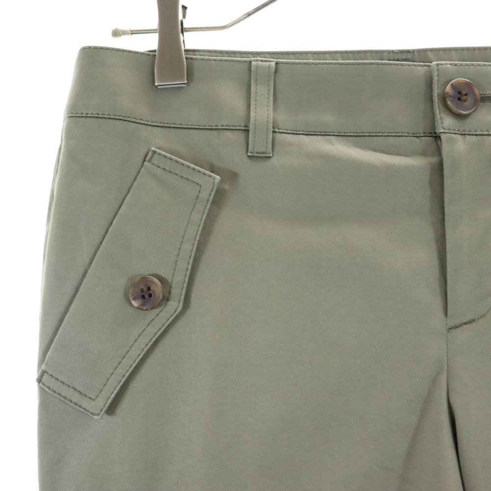 BURBERRY LONDON バーバリーロンドン ストレッチ クロップドパンツ 40 カーキ レディース