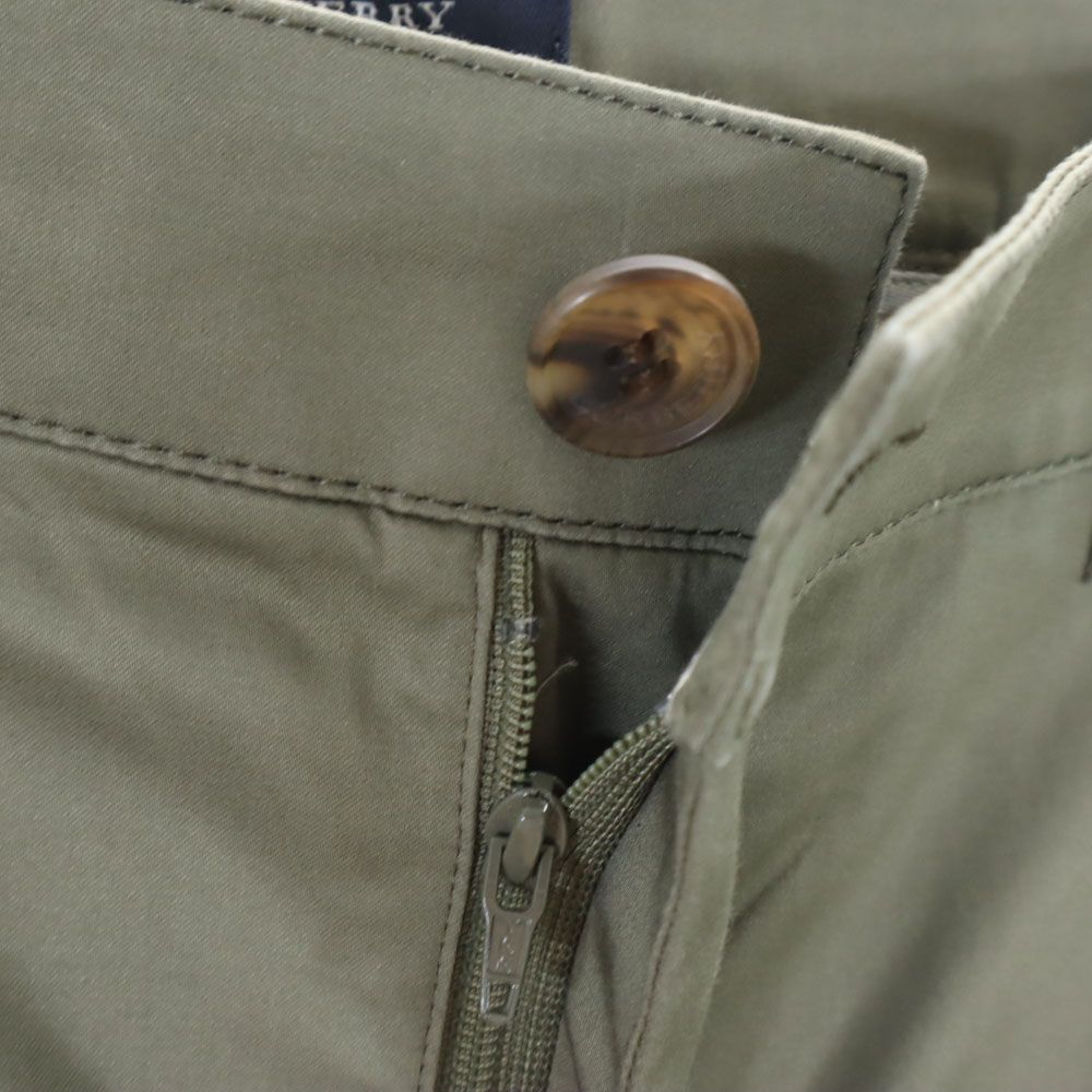 BURBERRY LONDON バーバリーロンドン ストレッチ クロップドパンツ 40 カーキ レディース