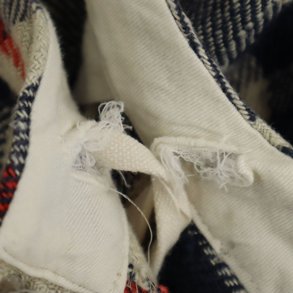 YAECA ヤエカ 日本製 リネン チェック柄 ショートパンツ M ブラウン系 レディース