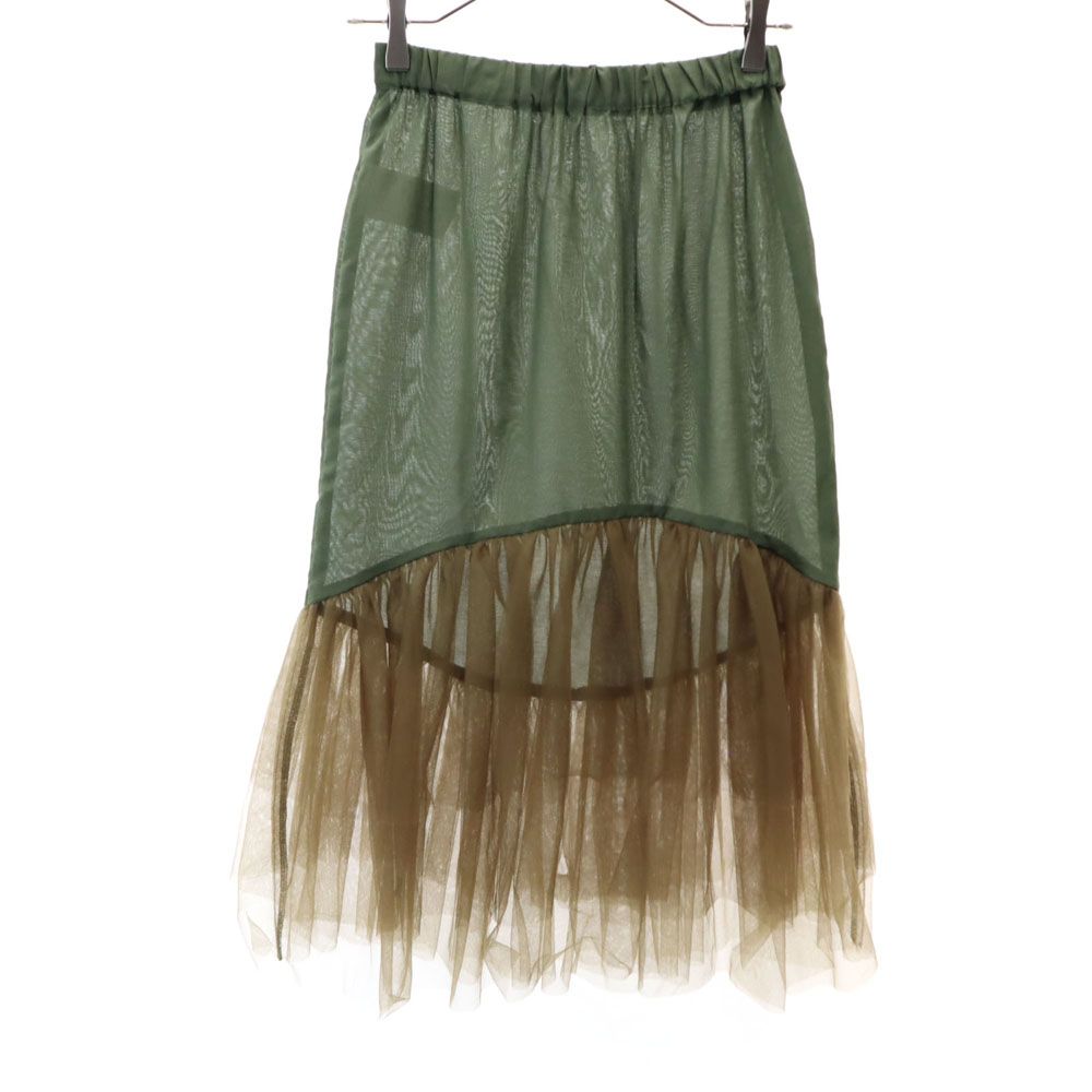 UNITED TOKYO ユナイテッドトウキョウ 日本製 ミモレ丈 ペチコート スカート 2 グリーン レディース
