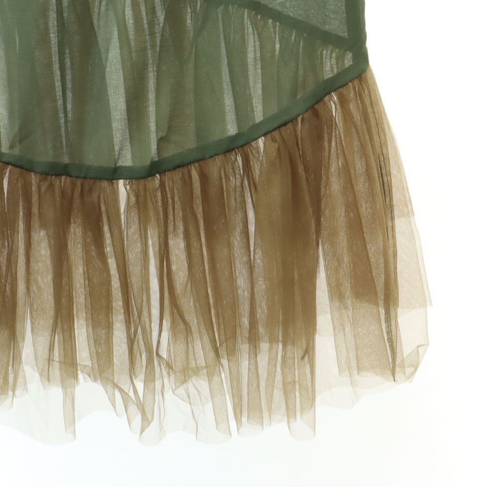 UNITED TOKYO ユナイテッドトウキョウ 日本製 ミモレ丈 ペチコート スカート 2 グリーン レディース