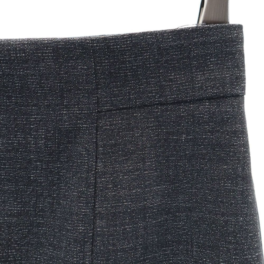 MAX MARA マックスマーラ イタリア製 ウールブレンド ミディ丈 スカート 42 グレー バックジップ レディース