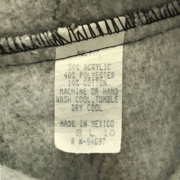 MOLINA モリーナ ボーダー 長袖 メキシカン パーカー グレー系 プルオーバー レディース