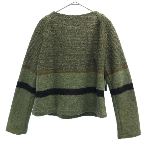 OPENING CEREMONY オープニングセレモニー ウールブレンド ボーダー 長袖 ニット S カーキ セーター レディース