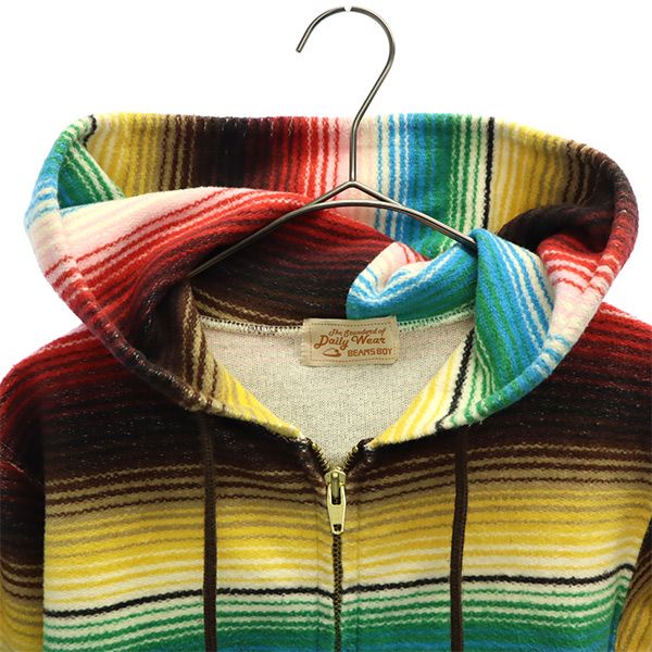 BEAMS BOY ビームスボーイ ボーダー 長袖 ジップパーカー ジャケット レディース