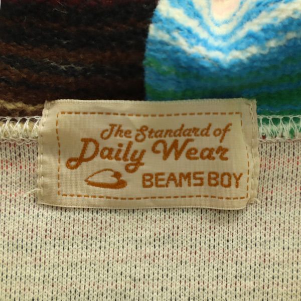 BEAMS BOY ビームスボーイ ボーダー 長袖 ジップパーカー ジャケット レディース