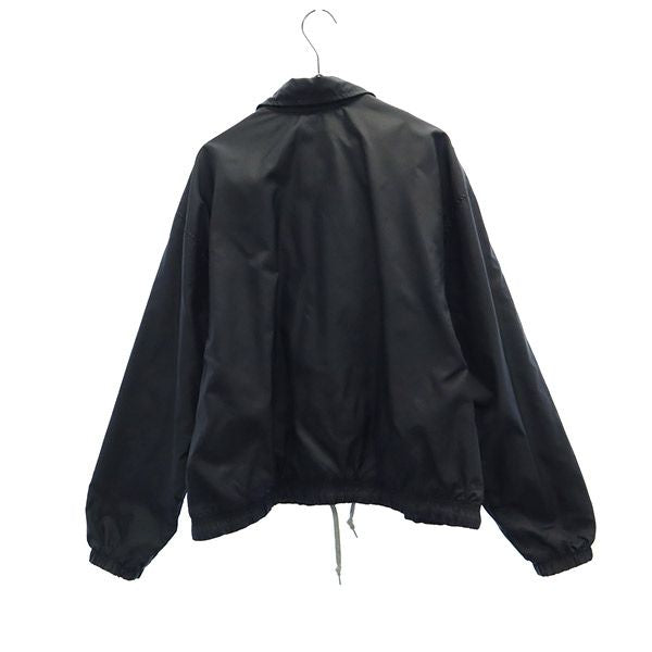 NIKE ナイキ 90s 白タグ ワンポイント刺繍 ナイロン コーチジャケット M ブラック レディース