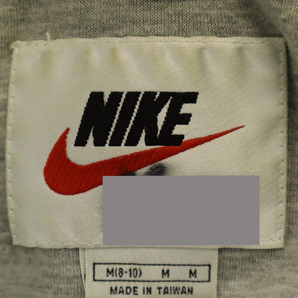 NIKE ナイキ 90s 白タグ ワンポイント刺繍 ナイロン コーチジャケット M ブラック レディース