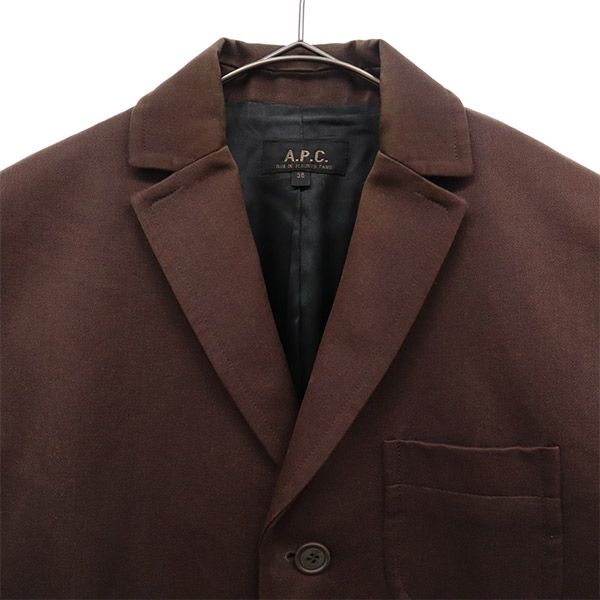 A.P.C. アーペーセー フランス製 テーラードジャケット 36 ブラウン レディース