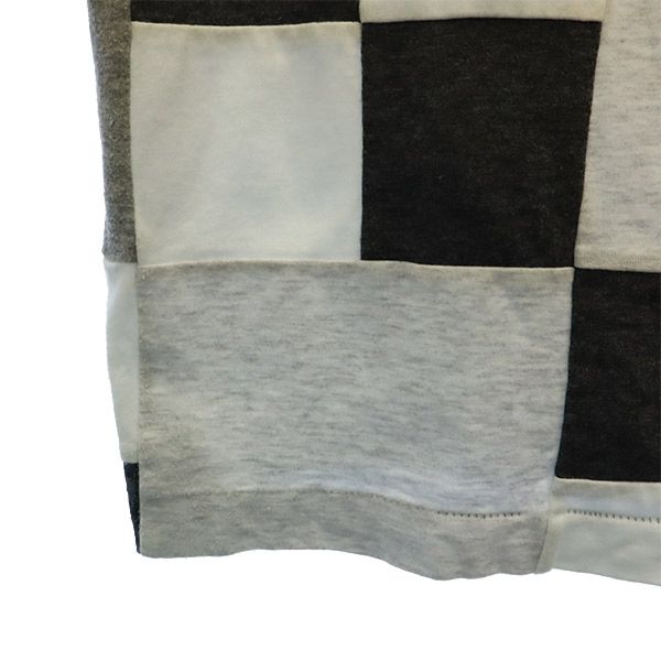 ガンリュウ コム デ ギャルソン AD2014 ブロック柄 長袖 Tシャツ M グレー系 GANRYU COMME des GARCONS メンズ