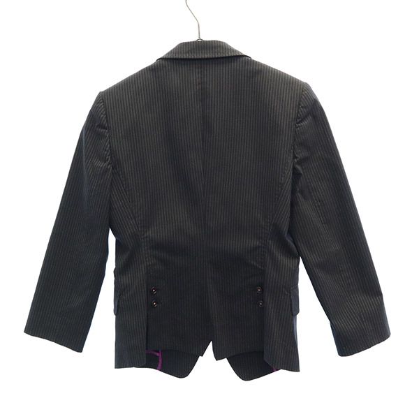 ポールスミス ブラックレーベル ストライプ テーラードジャケット 38 ブラック系 Paul Smith BLACK LABEL レディース