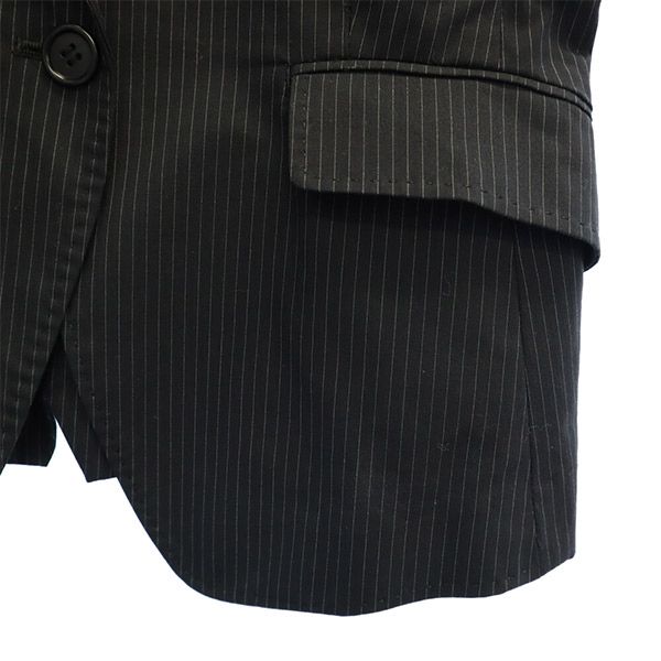 ポールスミス ブラックレーベル ストライプ テーラードジャケット 38 ブラック系 Paul Smith BLACK LABEL レディース