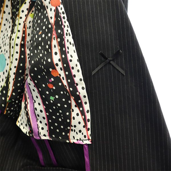 ポールスミス ブラックレーベル ストライプ テーラードジャケット 38 ブラック系 Paul Smith BLACK LABEL レディース